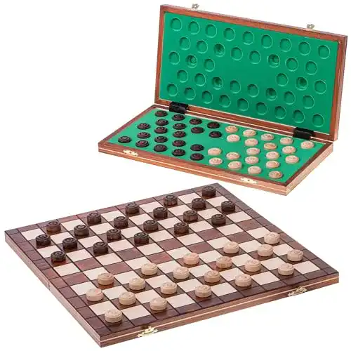 Dame-Spiel SQUARE GAME Square, Damespiel, Set aus Holz