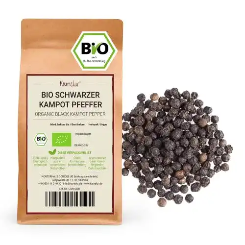 Die beste Kampot-Pfeffer Kamelur 200g BIO Schwarzer Kampot Pfeffer ganz 2026 Test Bestseller Kampot-Pfeffer Kamelur 200g BIO Schwarzer Kampot Pfeffer ganz
