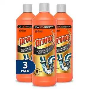 Rohrreiniger-Gel Drano (Mr Muscle) Power Gel 3 x 1000 ml