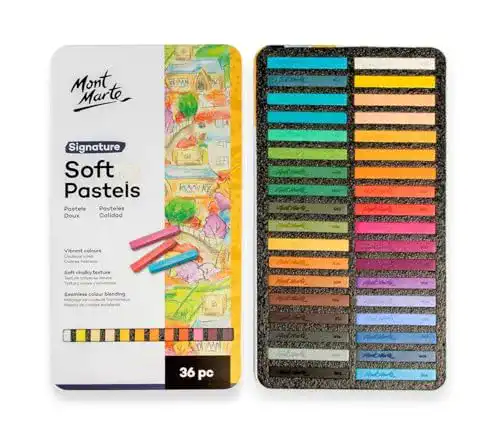 Pastellkreide Mont Marte weiches Pastell Set – 36 Stück Pastellfarben