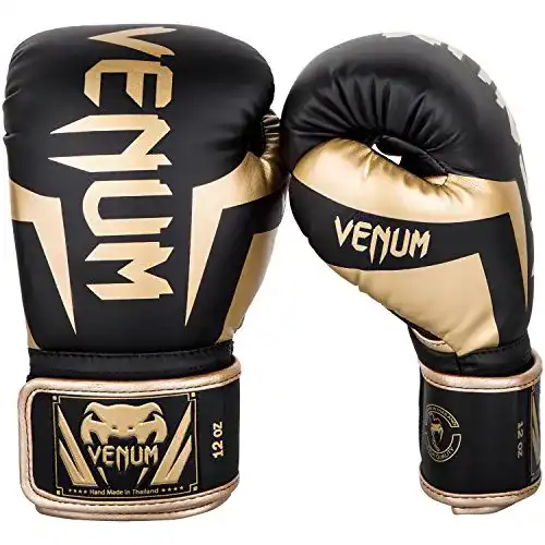 Boxhandschuhe 12 oz Venum Elite Boxhandschuhe, Schwarz/Gold