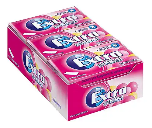 Kinderkaugummi WRIGLEY’S EXTRA, 12 x 14 Mini-Streifen