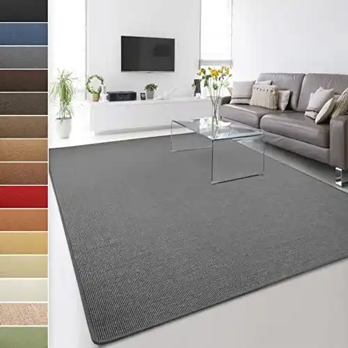 Sisalteppich Floordirekt 100% reines Sisal, Grau, 200 x 300 cm