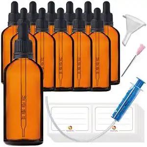 Pipettenflaschen HandsUnity 100ml-12Stk kleine Glasflasche