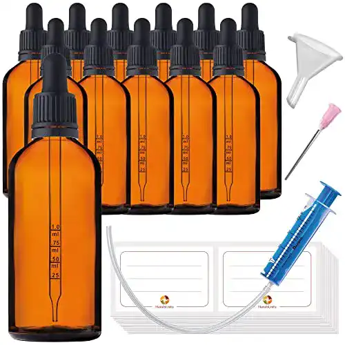 Pipettenflaschen HandsUnity 100ml-12Stk kleine Glasflasche