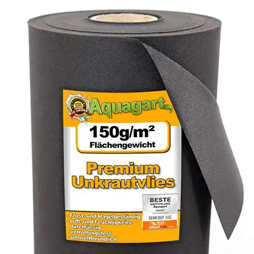 Unkrautvlies Aquagart 30 m², 2 m breit 150g/m² Garten 10 Erdanker