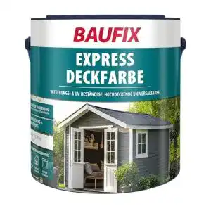 Wetterschutzfarbe Weiß Baufix Express-Deckfarbe, 2.5 Liter