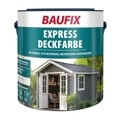 Die beste Wetterschutzfarbe Weiß Baufix Express-Deckfarbe, 2.5 Liter 2026 Test Bestseller Wetterschutzfarbe Weiß Baufix Express-Deckfarbe, 2.5 Liter