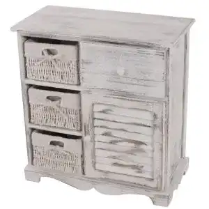 Kommode Vintage Mendler Kommode Schrank mit 3 Körben