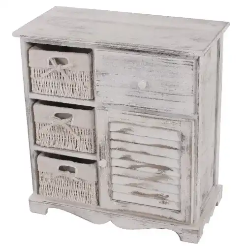 Kommode Vintage Mendler Kommode Schrank mit 3 Körben