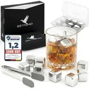 Edelstahl-Eiswürfel Beyond Whisky Steine Edelstahl im 8er Set