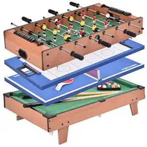 Multifunktionsspieltisch COSTWAY 4 in 1 Spieltisch, Tischkicker & Air