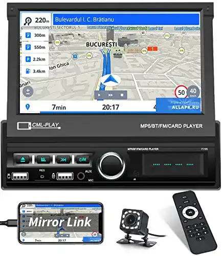 Autoradio-1-DIN-mit-Bildschirm Hikity mit 7 Zoll Bildschirm