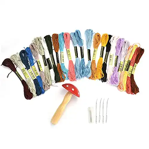 Stopfpilz GIRAFEDA Stickerei Kit DIY Embroidery Floss 24 Farben