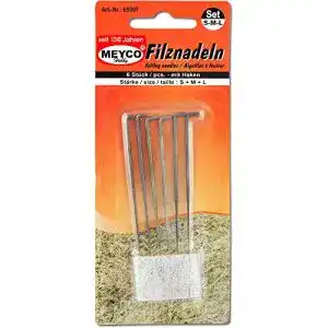 Filznadeln Meyco Hobby 6er-Packung fein, mittel, stark