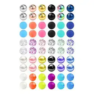 Piercing-Kugeln MODRSA 60 Stück 16G Chirurgenstahl & Plastik