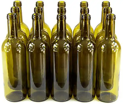 Weinflaschen leer MADE IN ITALY 15 STK. 750ml Olivgrün
