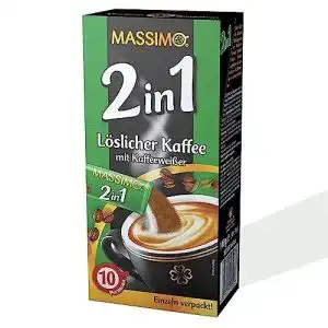 Löslicher Kaffee MASSIMO 2in1 Kaffee mit Kaffeeweißer, 160 Sticks