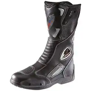 Motorradstiefel protectWEAR Tourenstiefel aus Leder schwarz