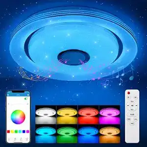 LED-Deckenleuchte mit Lautsprecher Firbon, RGB Farbwechsel