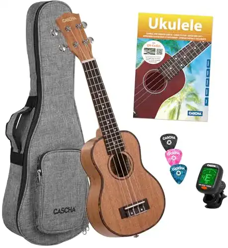 Cascha-Ukulele CASCHA Sopran Ukulele Set Kinder Erwachsene I Ukulele