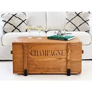Antik-Truhe Uncle Joe´s Truhe Champagne im Vintage Shabby chic