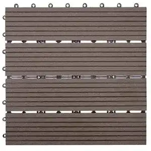 Terrassenplatte Mendler WPC Bodenfliese Rhone, Holzoptik 11x