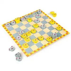 Dame-Spiel Small Foot 2019786 Foot 7354 Dame Katz & Maus