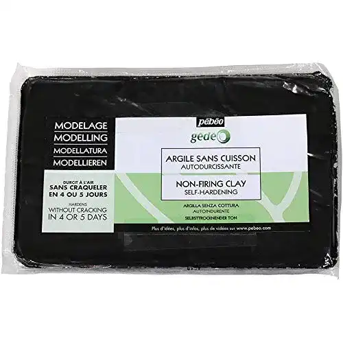 Soft-Ton Pébéo Modelliermasse Selbsttrocknend Schwarz 1,5 kg