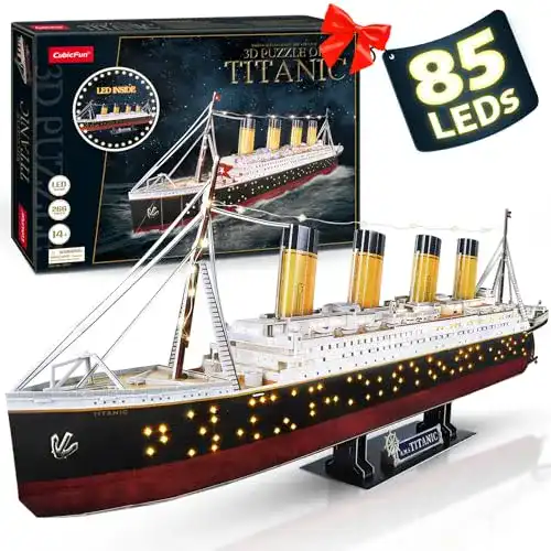 Titanic-Modell CubicFun Titanic 3D-Puzzle, LED, 88 cm, Modell