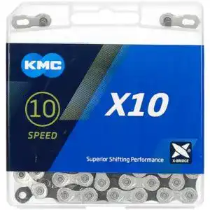 10-fach-Ketten KMC Erwachsene Silver/Black X10 10-Fach Kette