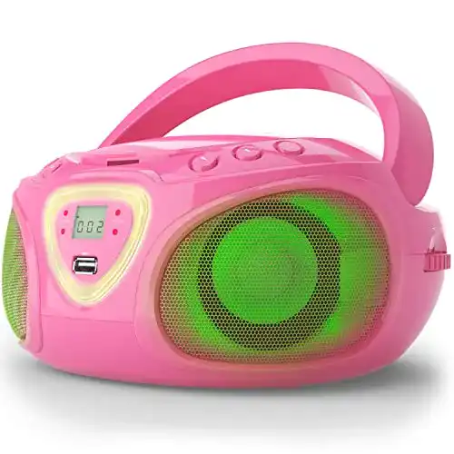 CD-Player mit Bluetooth auna Roadie, LED-Beleuchtung, USB, MP3