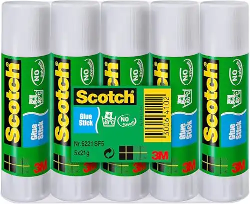 Klebestift Scotch 693086 3M Permanent, 5 Klebesticks