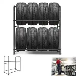 Reifenregal 8 Reifen YRHome, 107×46×117 cm, belastbar 180 kg