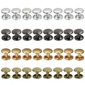 Hohlnieten Gotetiso Nieten aus Leder, 400 Stück, 4 Farben, 6×6 mm