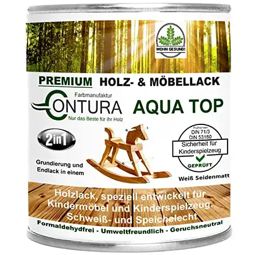 Weißlack Contura Weisslack für Kinderspielzeug Kindermöbel 750ml