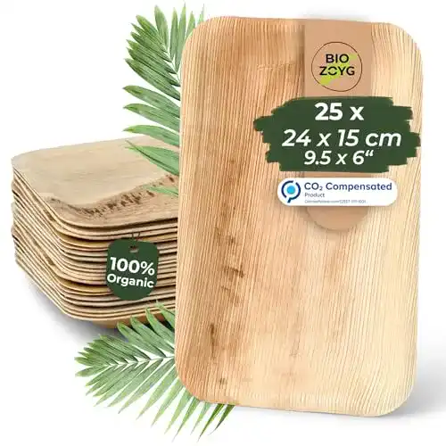 Palmblatt-Teller BIOZOYG Palmware – hochwertiges Palmblattgeschirr