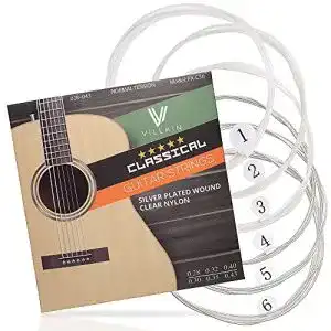 Gitarrensaiten Konzertgitarre Villkin Nylon-Saiten, 6 Saiten Set