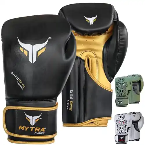 Boxhandschuhe 12 oz Mytra Fusion Boxhandschuhe Black Gold