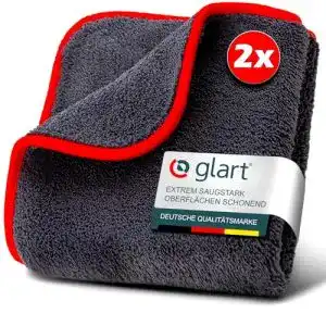 Spültuch Glart 2 Stück Mikrofasertücher für Hochglanzküchen