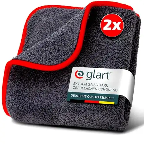 Spültuch Glart 2 Stück Mikrofasertücher für Hochglanzküchen