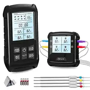 Grillthermometer (Funk) Navidue Grillthermometer mit 4 Sonden