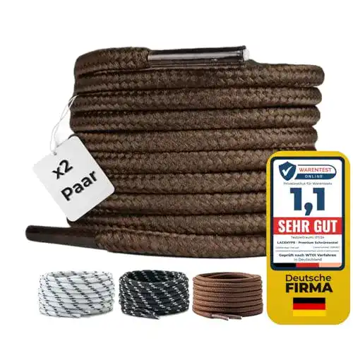 Schnürsenkel für Wanderschuhe LaceHype 2 Paar Braun, 130