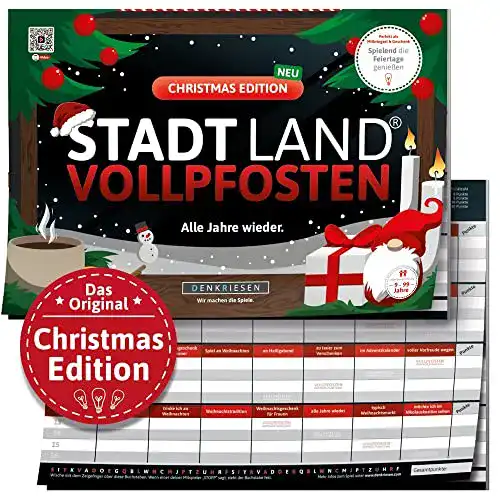 Die beste Stadt Land Vollpfosten DENKRIESEN - ® Christmas Edition - Alle 2026 Test Bestseller Stadt Land Vollpfosten DENKRIESEN – ® Christmas Edition – Alle