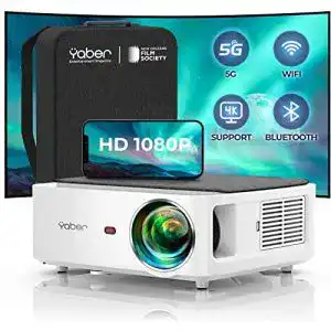 WLAN-Beamer YABER WiFi Bluetooth 5G Beamer 8500 Lumen