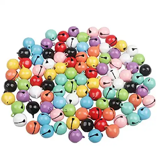 Glöckchen HUASUN 100pcs 14mm Schellen Bunte Metall Farbig