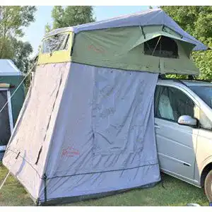Dachzelt NB outdoor Camping mit Vorzelt 320 x 140 x 130 cm