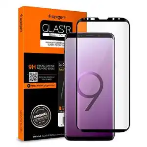 Samsung-Galaxy-S9-Plus-Panzerglas Spigen Panzerglas, Schwarz