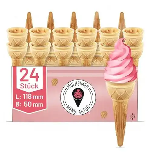 Eiswaffel Mülheimer Manufaktur Eiswaffeln Tulpenhörnchen, 48 St