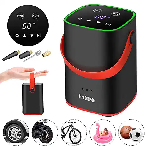 Ballkompressor VANPO Akku Luftpumpe, Elektrische Luftpumpe Kompressor